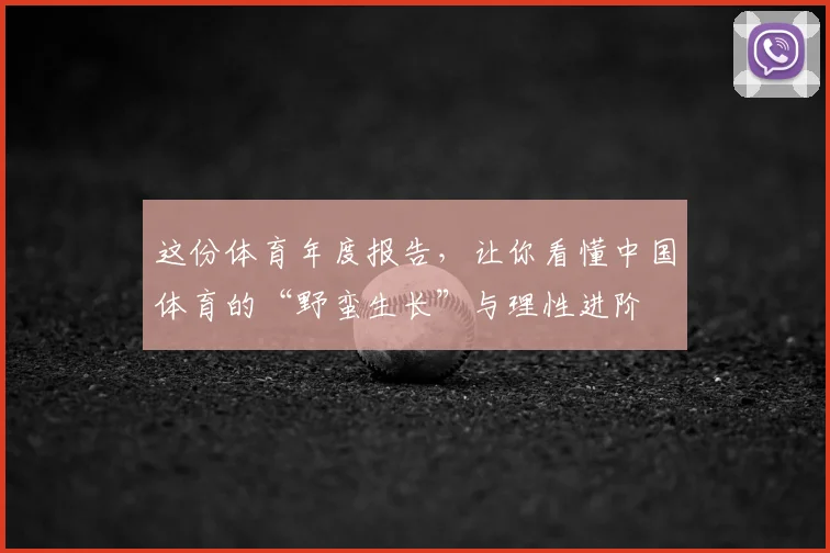 这份体育年度报告，让你看懂中国体育的“野蛮生长”与理性进阶